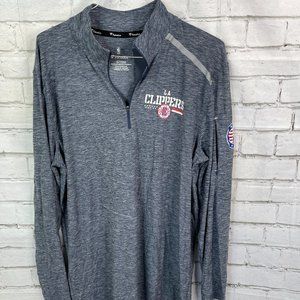Los Angeles Clippers Fanatics Long Sleeve Shirt Men's Heathered Navy